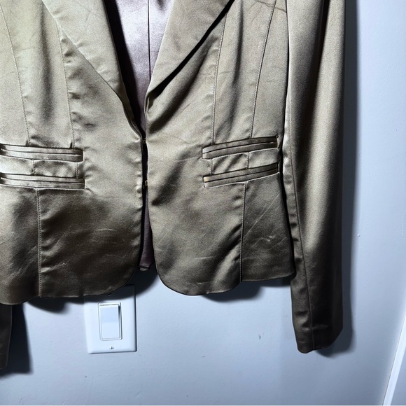Marciano Fitted Champagne Gold Blazer Size 4 - Picture 5 of 10